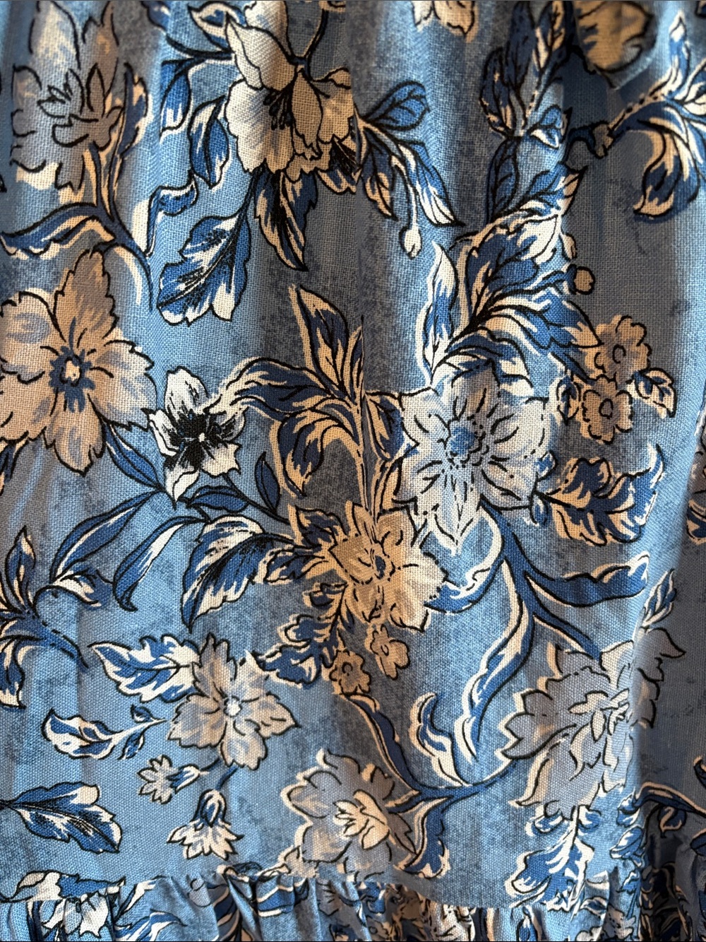 House of Harlow 1960 Blue Floral Maxi Dress with Spaghetti Straps - Picture 4 of 8